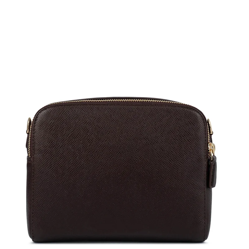 Da Milano Chocolate Small Franzy Leather Sling - Chocolate for Women | Best Price UAE